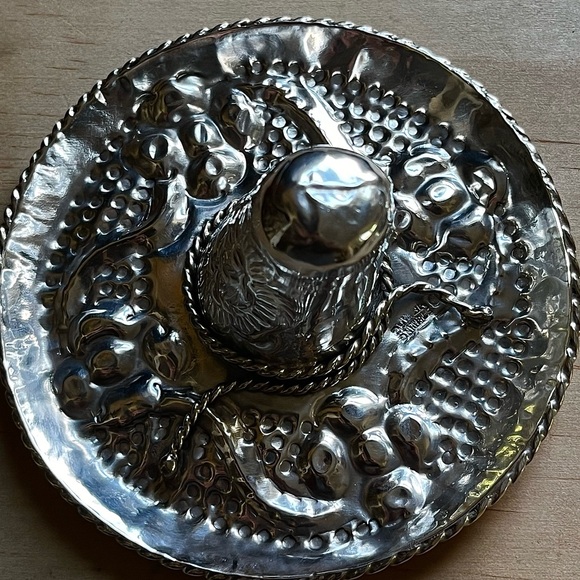 Vintage Mexico Sterling Silver Sombrero Hat Ring Tray - Picture 8 of 9